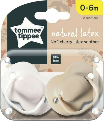 Coles Tommee Tippee Cherry Latex Soother 0-6m 2 Pack offer