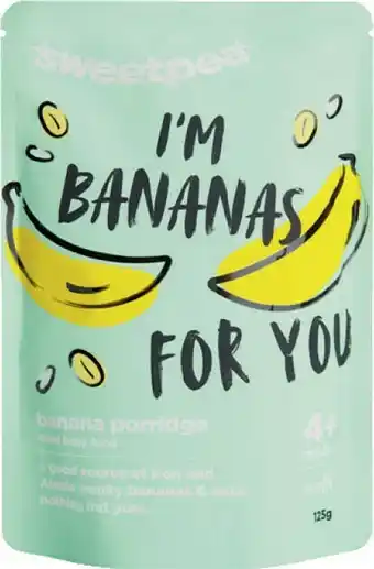 Coles Sweetpea Banana Porridge 125g offer