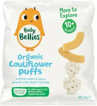 Coles Baby Bellies Organic Cauliflower Puffs 10m+ 10g offer