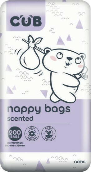 Coles CUB Nappy Bags 200 Pack offer
