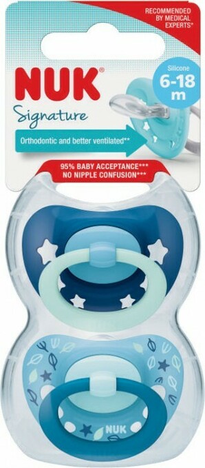 Coles NUK Signature Soother 6-18m 2 Pack offer