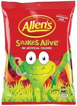 BIG W Allen's snakes alive 200g offer