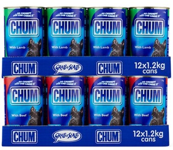 BIG W Chum 12-pack dog food can varieties 1.2kg offer