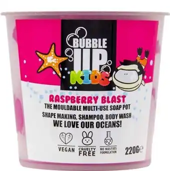 BIG W Bubble up kids the mouldable multi-use soap pot 220g - raspberry blast offer