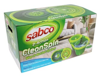 BIG W Sabco 2 action clean spin, mop and bucket system offer