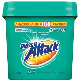 BIG W Biozet attack laundry powder 6kg offer