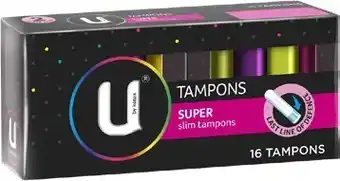 U by kotex super slim 16 tampons*