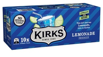 BIG W Kirks lemonade 10 pack 375ml offer