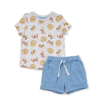BIG W Dymples tiger tee and short set offer