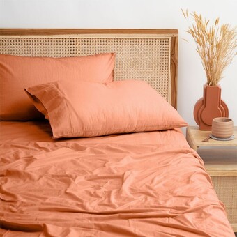 BIG W Tontine vintage wash sheet set - clay offer