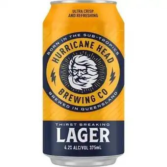 Dan Murphy's Hurricane head brewing co lager can 375ml offer