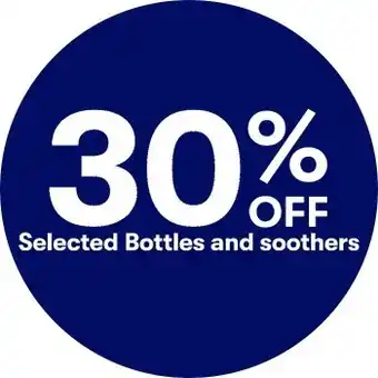BIG W 30% off selected bottles and soothers offer
