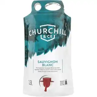 Churchill & co sauvignon blanc bagnum pouch 1.5l