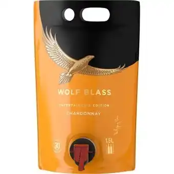 Dan Murphy's Wolf blass entertainers edition chardonnay non vintage bagnum 1.5l pouch offer