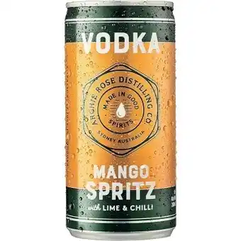 Dan Murphy's Archie rose vodka mango spritz with lime and chilli 200ml offer