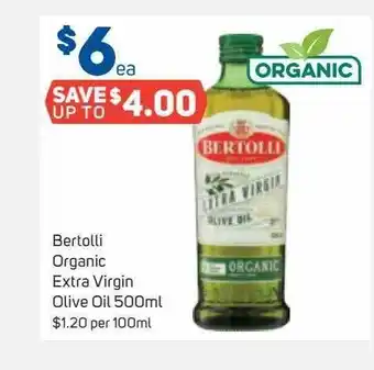 Foodland Bertolli organic extra virgin olive oil 500ml offer