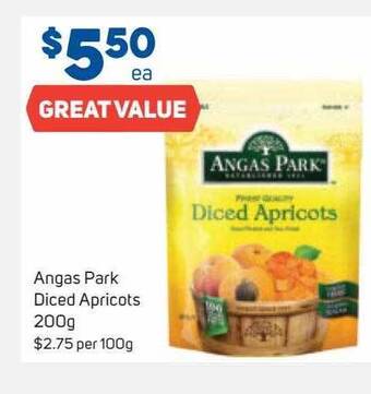 Foodland Angas park diced apricots 200g offer