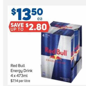 Foodland Red bull energy drink 4 x 473ml offer