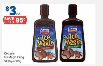 Foodland Cottee's ice magic 220g offer