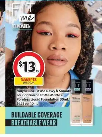 Maybelline fit me dewy & smooth foundation or fit me matte + poreless liquid foundation