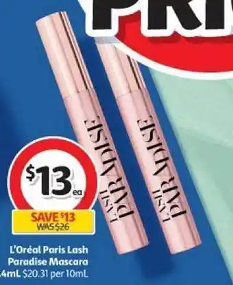 Coles L'oréal paris lash paradise mascara offer