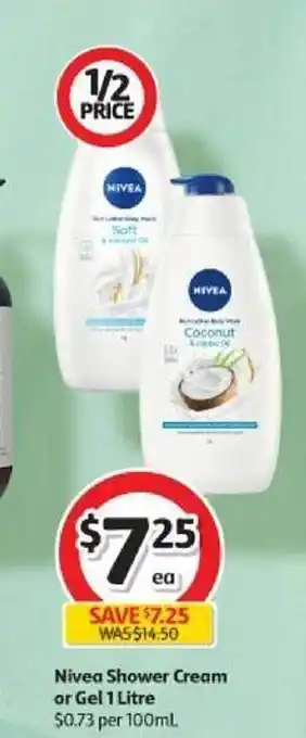 Nivea shower cream or gel