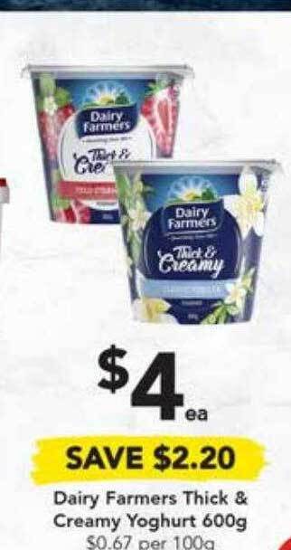 Drakes Dairy farmers thick & creamy yoghurt offer
