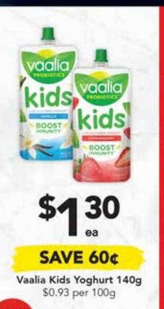 Drakes Vaalia kids yoghurt offer