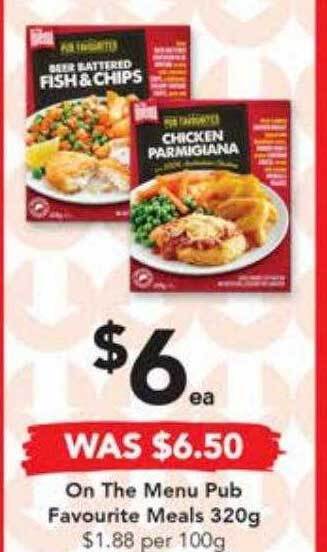 Drakes On the menu pub favourite meals offer
