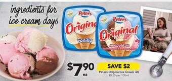 Drakes Peters original ice cream offer