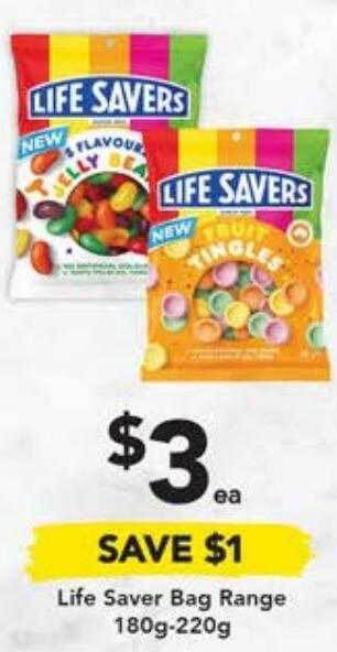 Drakes Life saver bag range offer