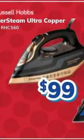 Bi-Rite Russell hobbs powersteam ultra copper iron rhc560 offer