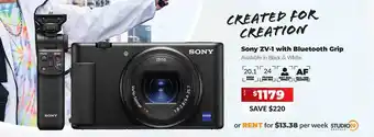 Camera House Sony zv-1 with bluetooth grip offer