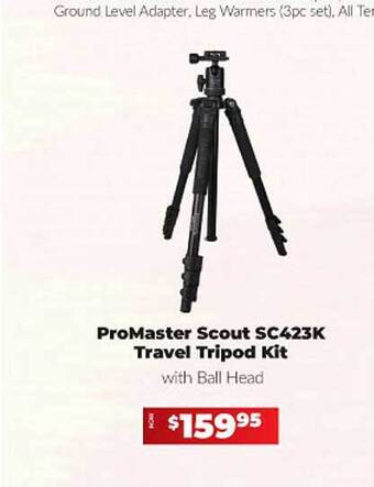 Camera House Promaster scout sc423k travel tripod kit offer
