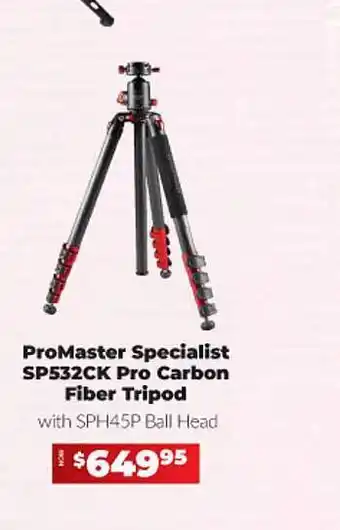 Promaster specialist sp532ck pro carbon fiber tripod
