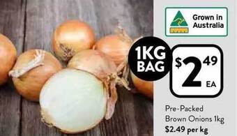 Foodworks Pre-packed brown onions offer