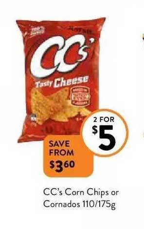 Foodworks Cc's corn chips or cornados offer