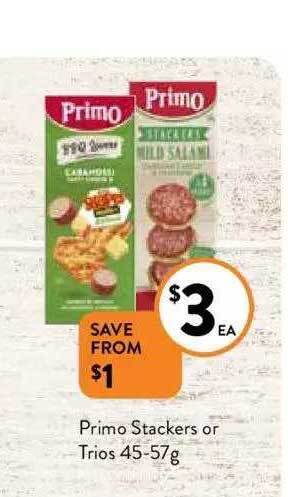 Foodworks Primo stackers or trios offer