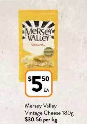 Foodworks Mersey valley vintage cheese offer