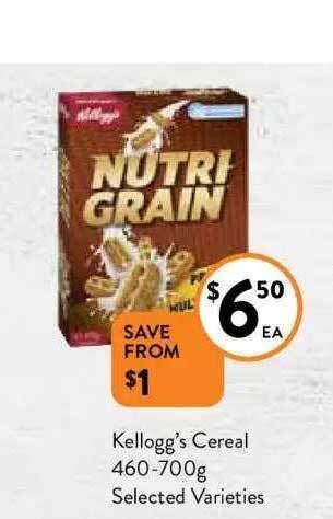 Foodworks Kellogg's cereal offer
