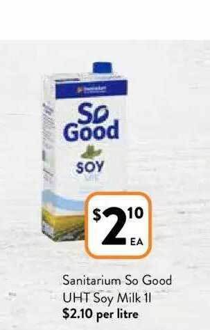 Foodworks Sanitarium so good uht soy milk offer