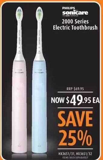 Shaver Shop Philips sonicare 2000 series electric toothbrush offer