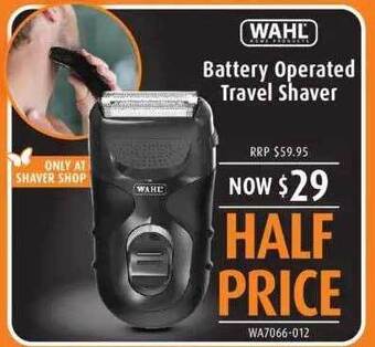 Shaver Shop Wahl battery operated travel shaver offer