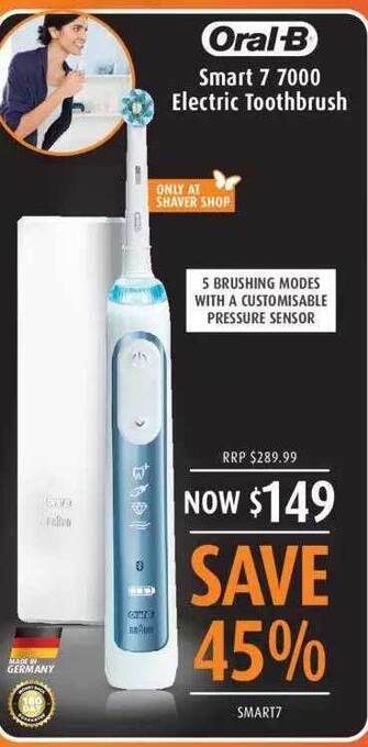 Shaver Shop Oral-b smart 7 7000 electric toothbrush offer