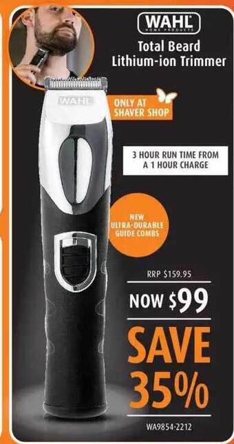 Shaver Shop Wahl total beard lithium-ion trimmer offer