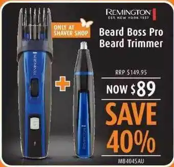 Shaver Shop Remington beard boss pro beard trimmer offer
