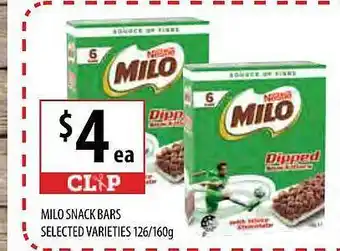 Supabarn Milo snack bars offer