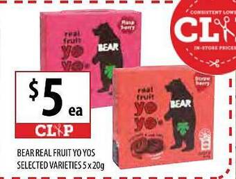 Supabarn Bear real fruit yo yos offer