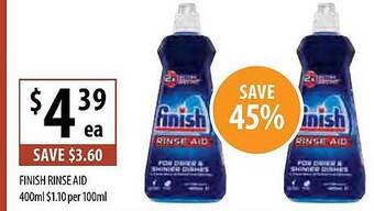 Supabarn Finish rinse aid offer
