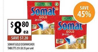 Supabarn Somat gold dishwasher tablets offer
